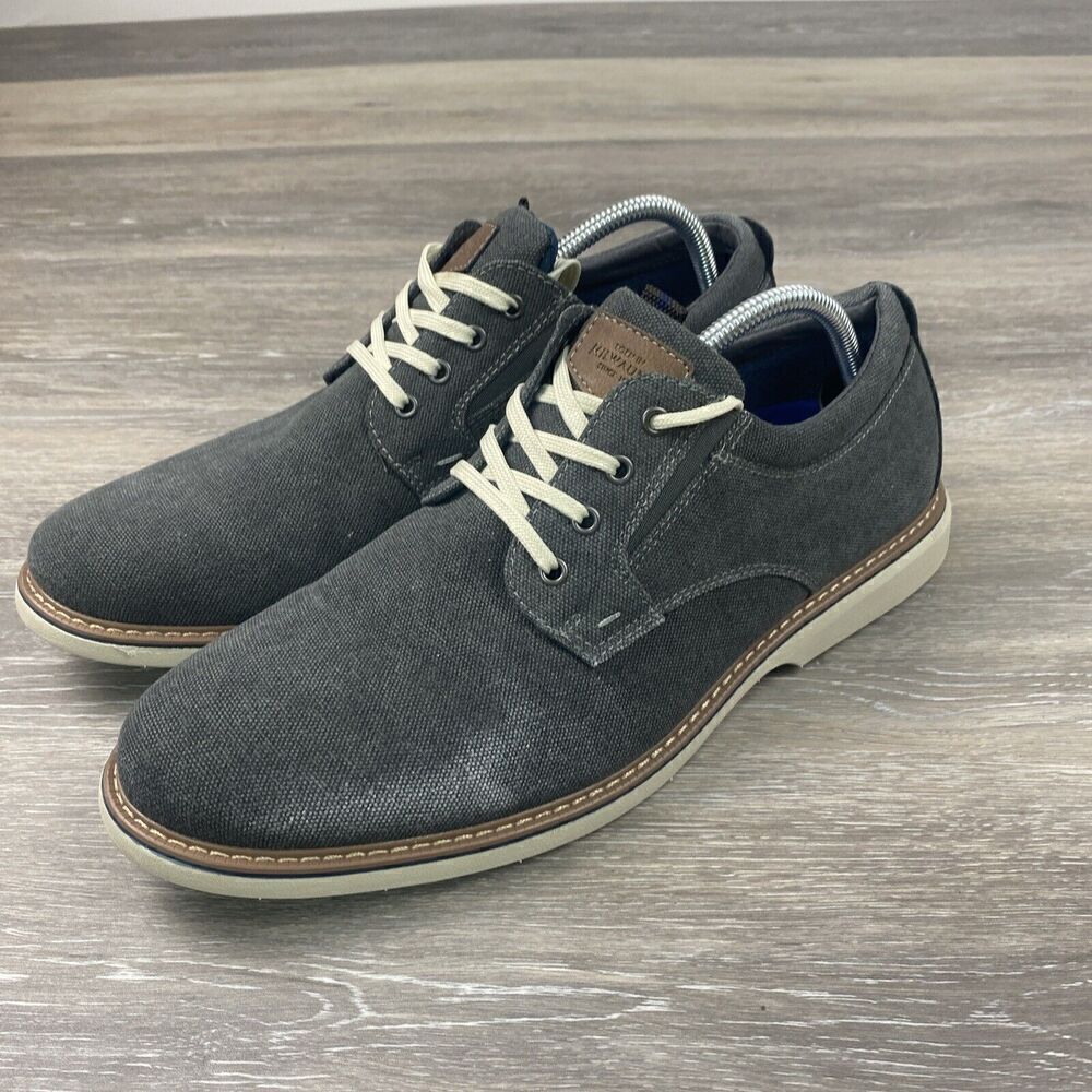 Nunn Bush Otto Plain Toe Knit Oxford Casual Shoes Men's Size 12 M Gray GUC‎